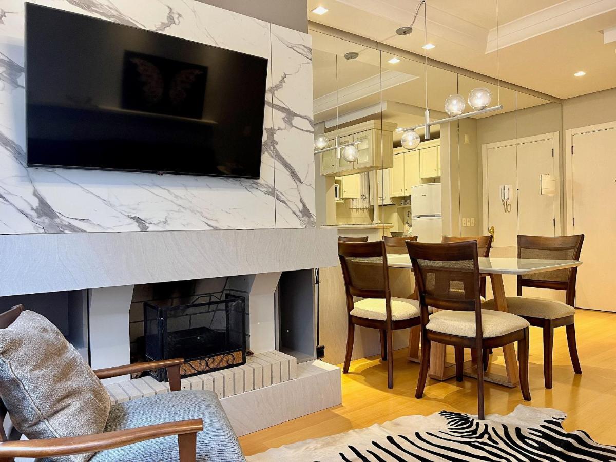 Apartamento Palladio 1Dorm Centro By Achei กรามาโด ภายนอก รูปภาพ